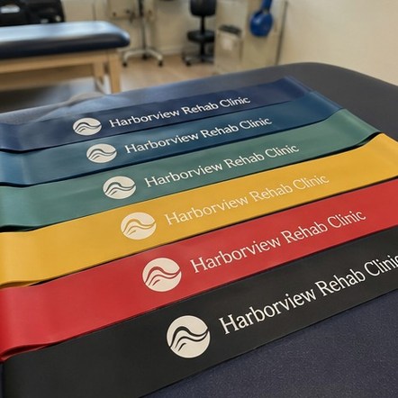 Customized booty bands for physical therapy and rehab